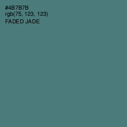 #4B7B7B - Faded Jade Color Image